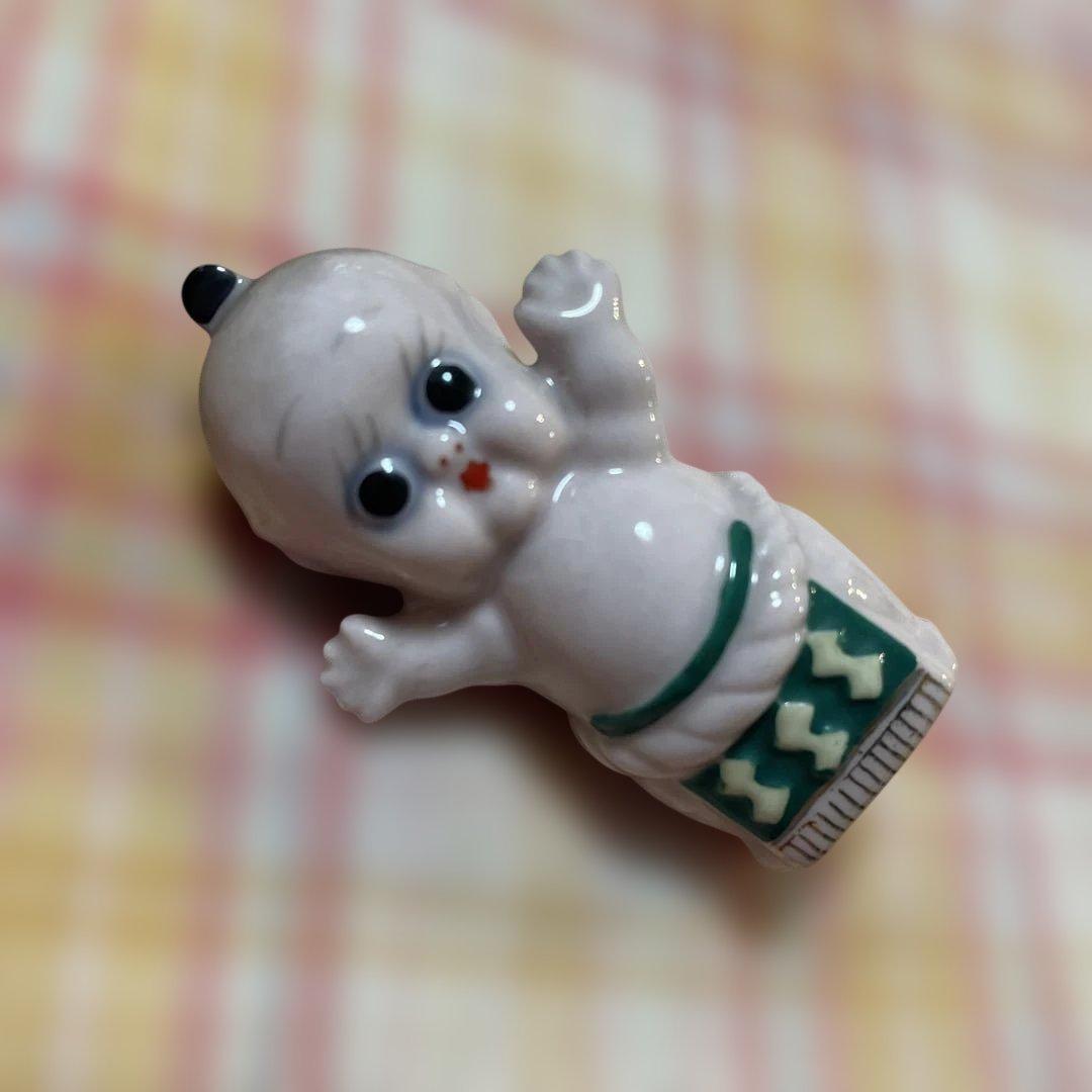 キューピー　お相撲　相撲　昭和レトロ　昭和　レトロ　ヴィンテージ 陶器 置物