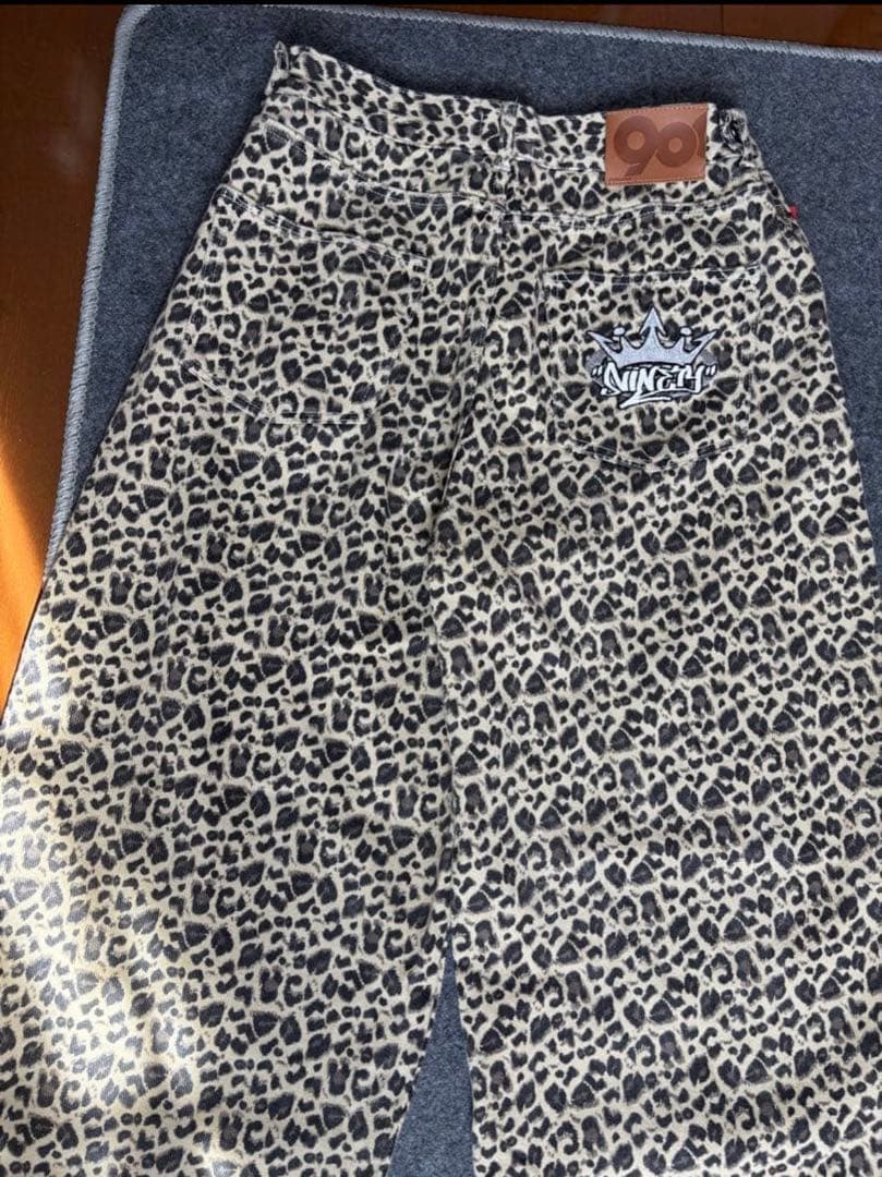 9090 レオパードデニム king logo
