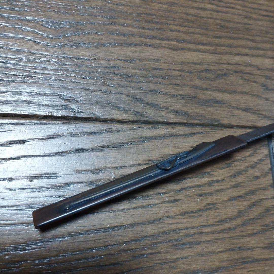 武具　笄．小柄セット　火縄銃図案　骨董品　刀装具　珍品