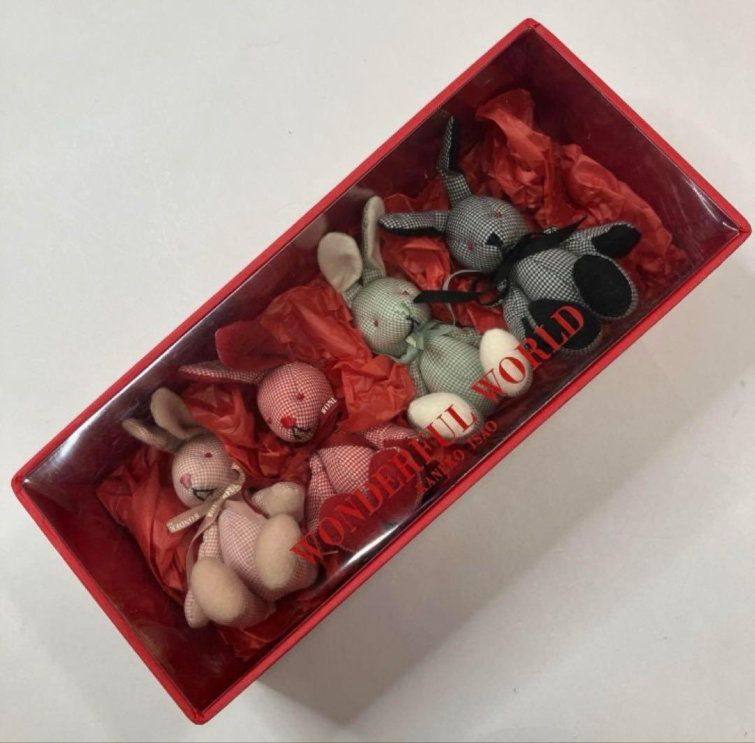 ワンダフルワールド ギンガムうさちゃんコサージュ4個set/専用箱付き 1/6サイズドール用】BonBons チェリー＆ギンガムセーラーワンピース