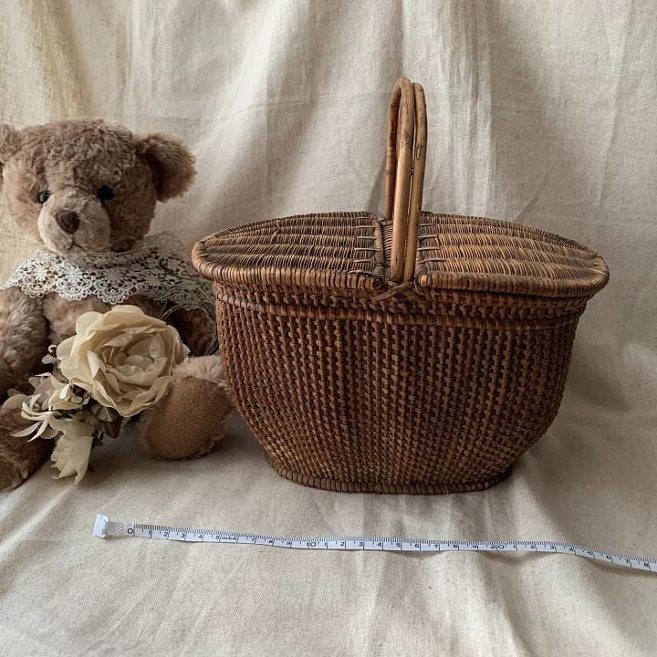 フランスアンティーク バスケット プッペンパニエ 大きなかご ディスプレイ