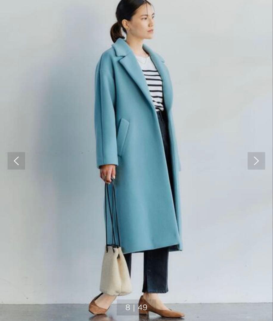 美品 green label relaxingファブリカ チェスターコート 42