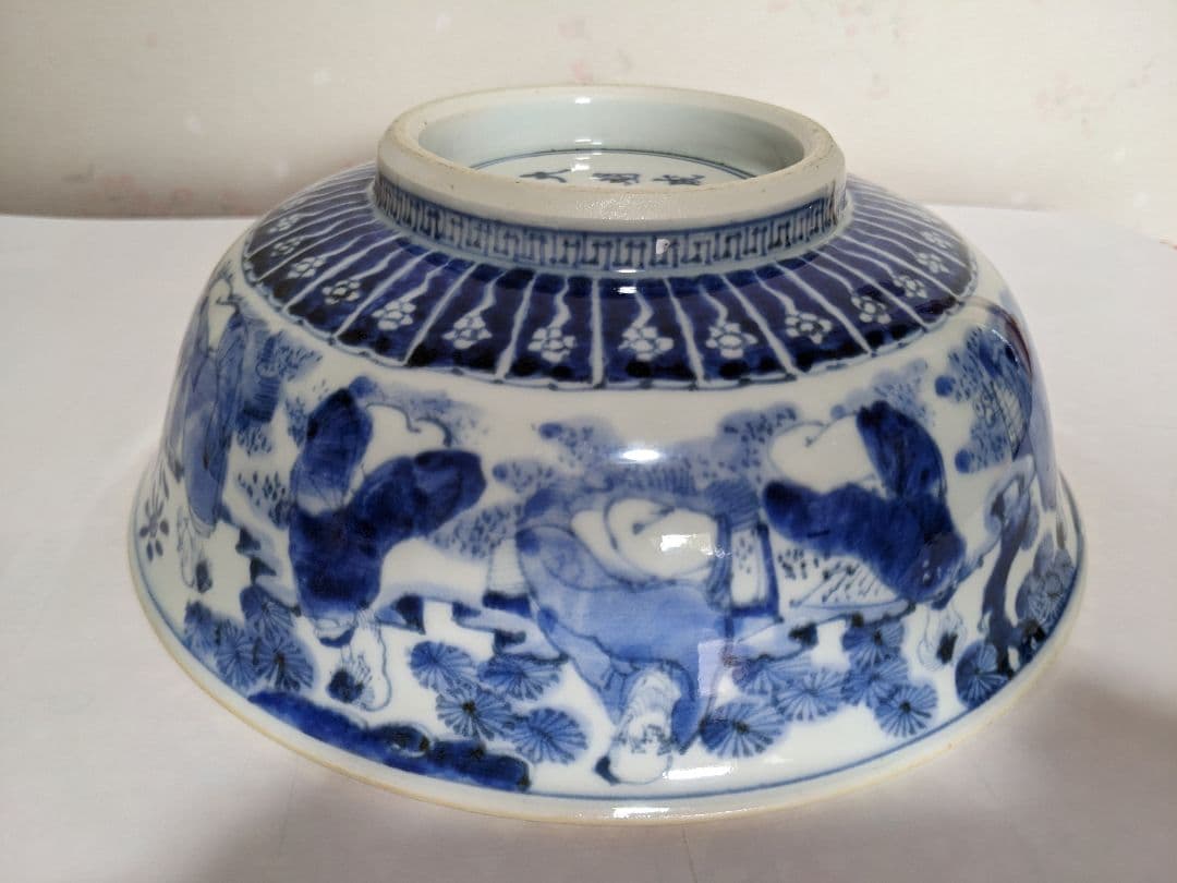 ♢江戸時代上手物古伊万里 大明成化年製 染付霊芝