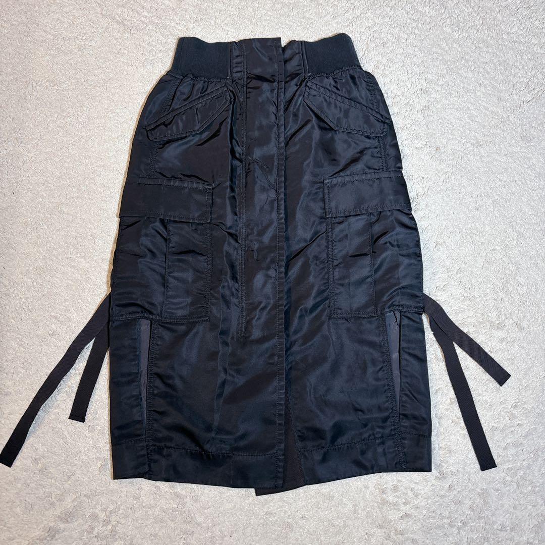 sacai サカイNylon Twill Skirt ナイロンツイルスカート　黒