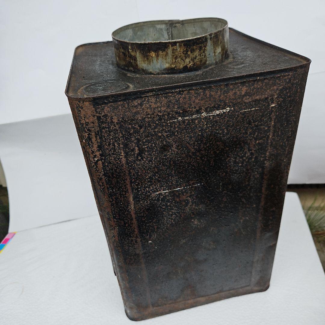 せんべい容器 黒と赤の金属製 せんべい容器 黒と赤の金属製