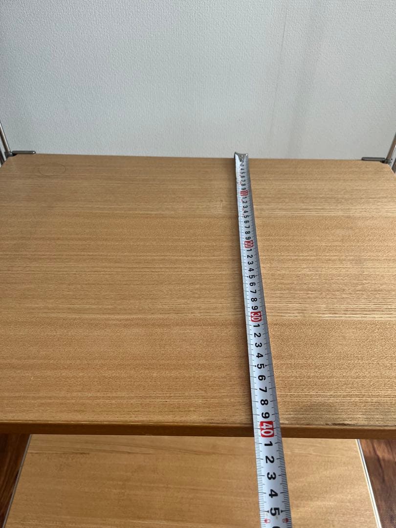 ハイツタナカ　無印良品　ステンレスユニットシェルフ オーク材　木製棚板