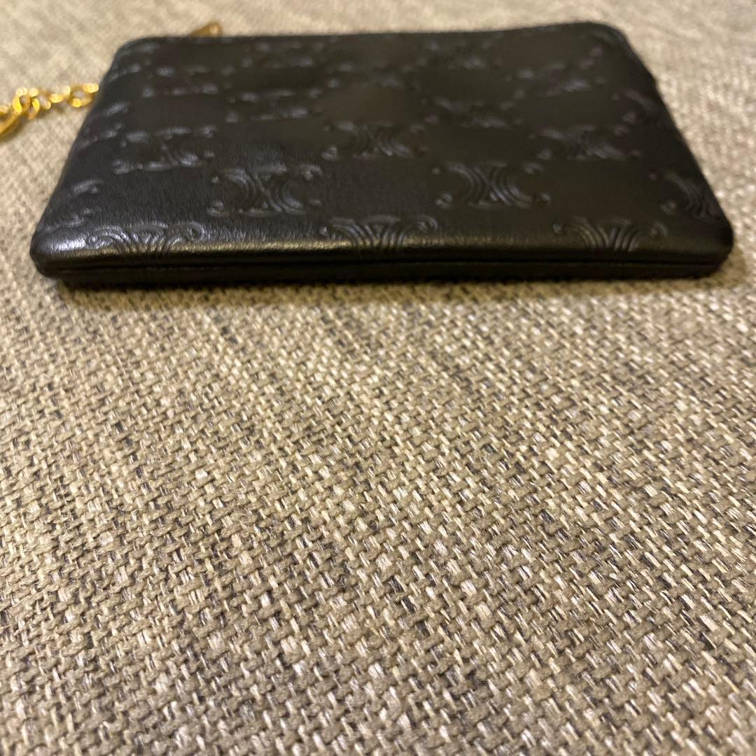 【正規品】セリーヌ　CELINE 黒 レザー ケース 財布　カードケース