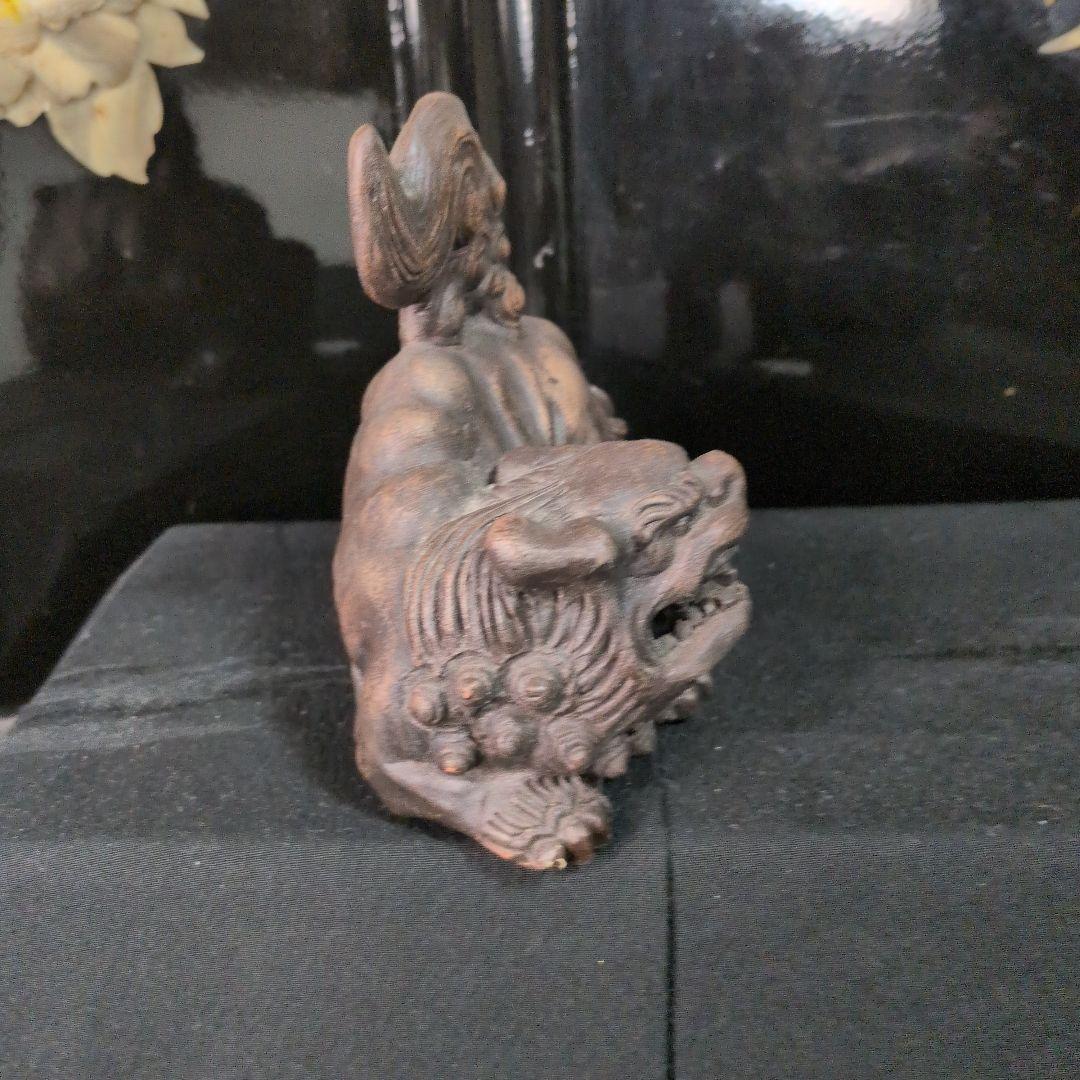 威風堂々★備前焼★狛獅子★獅子★骨董品 縁起物 古美術