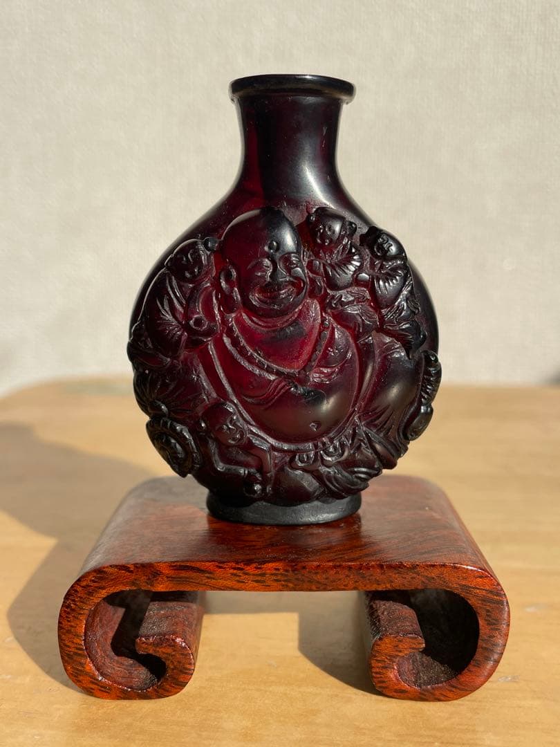 透ける 琥珀？ 珍しい小瓶 アンティーク 香水瓶 骨董品