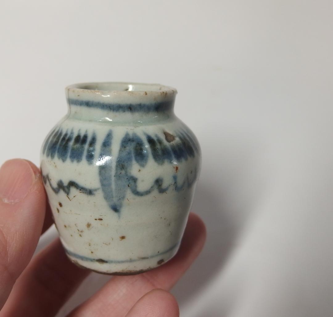 唐物染付小壺/時代物