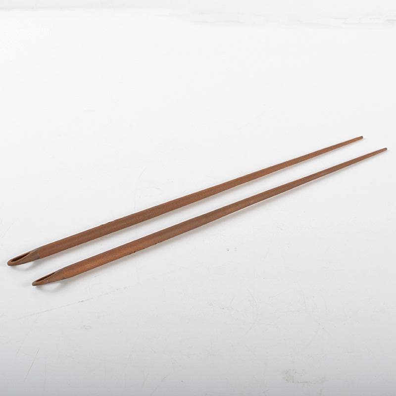 明珍火箸　五十一代　明珍宗之作　錆付火箸　共箱　C　6180