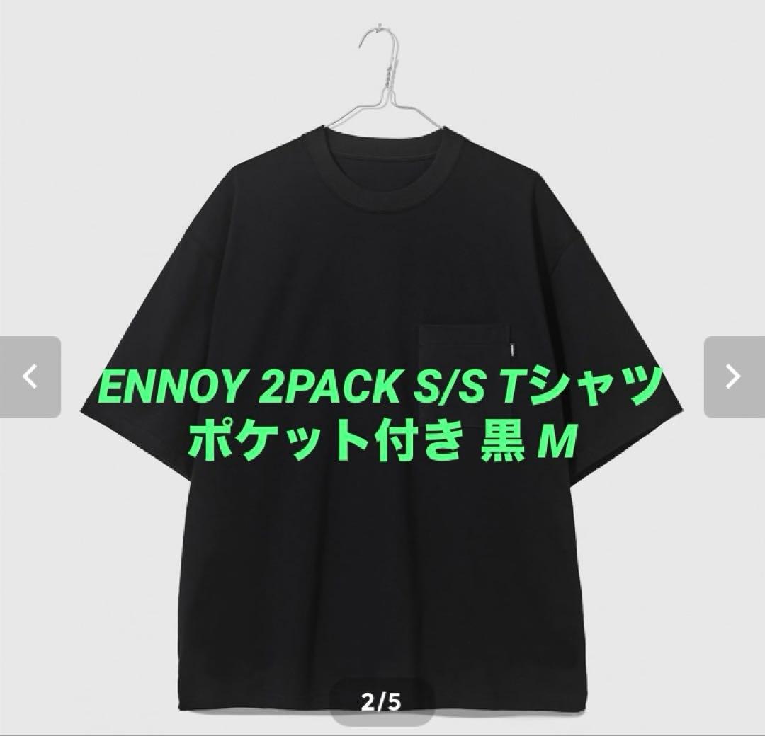 ENNOY POCKET & CREW 2PACK SS T-SHIRT 黒M POCKET & CREW 2PACK SS T-