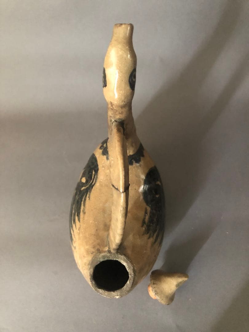 アンティーク 陶器 鳥の水差し 骨董