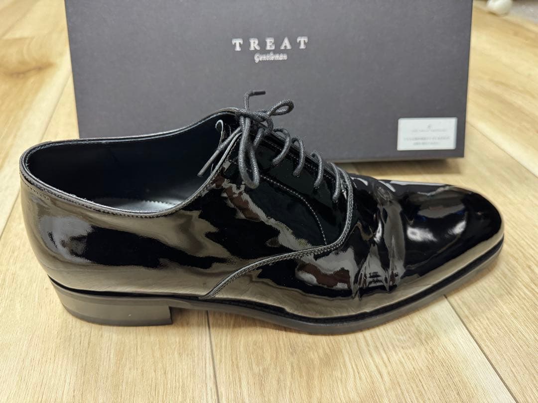 TREAT ドレスシューズ 黒エナメル 結婚式 ※使用してます サイズ:9