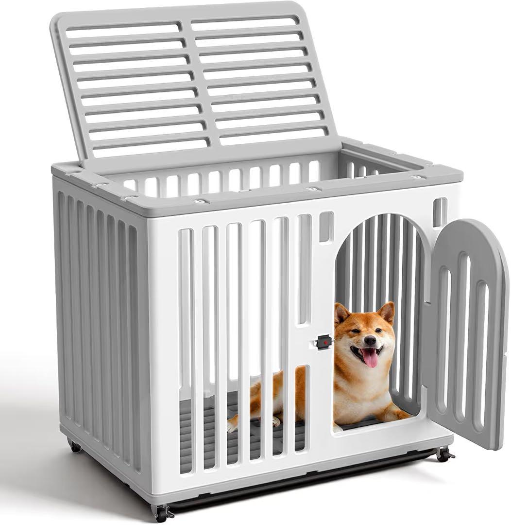 犬 ゲージ 屋根付き MAZOT 樹脂製 ペットケージ 犬サークル 中小型犬用