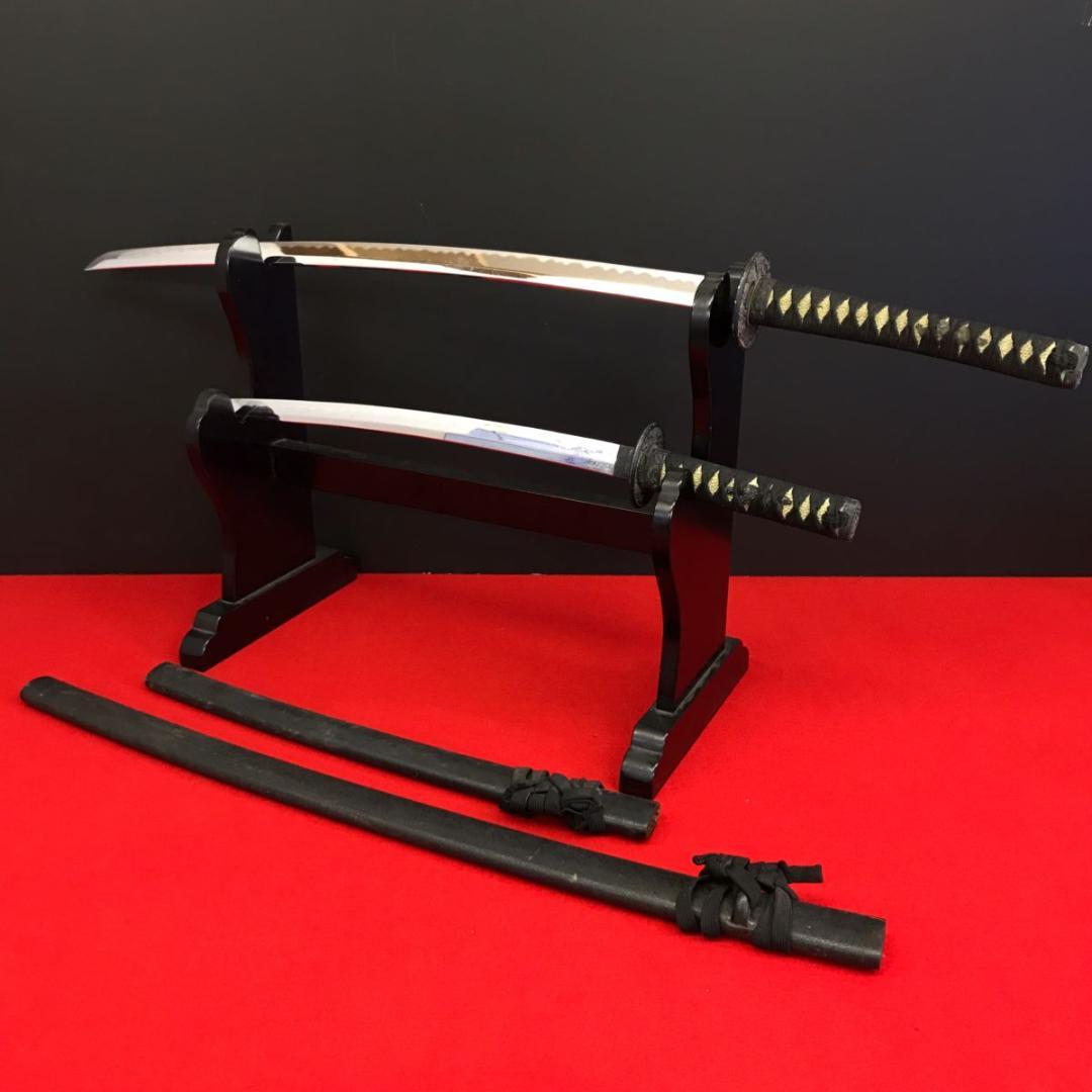 模造刀 刀 脇差 セット　全長105cm/70.5cm　刀装具 拵え