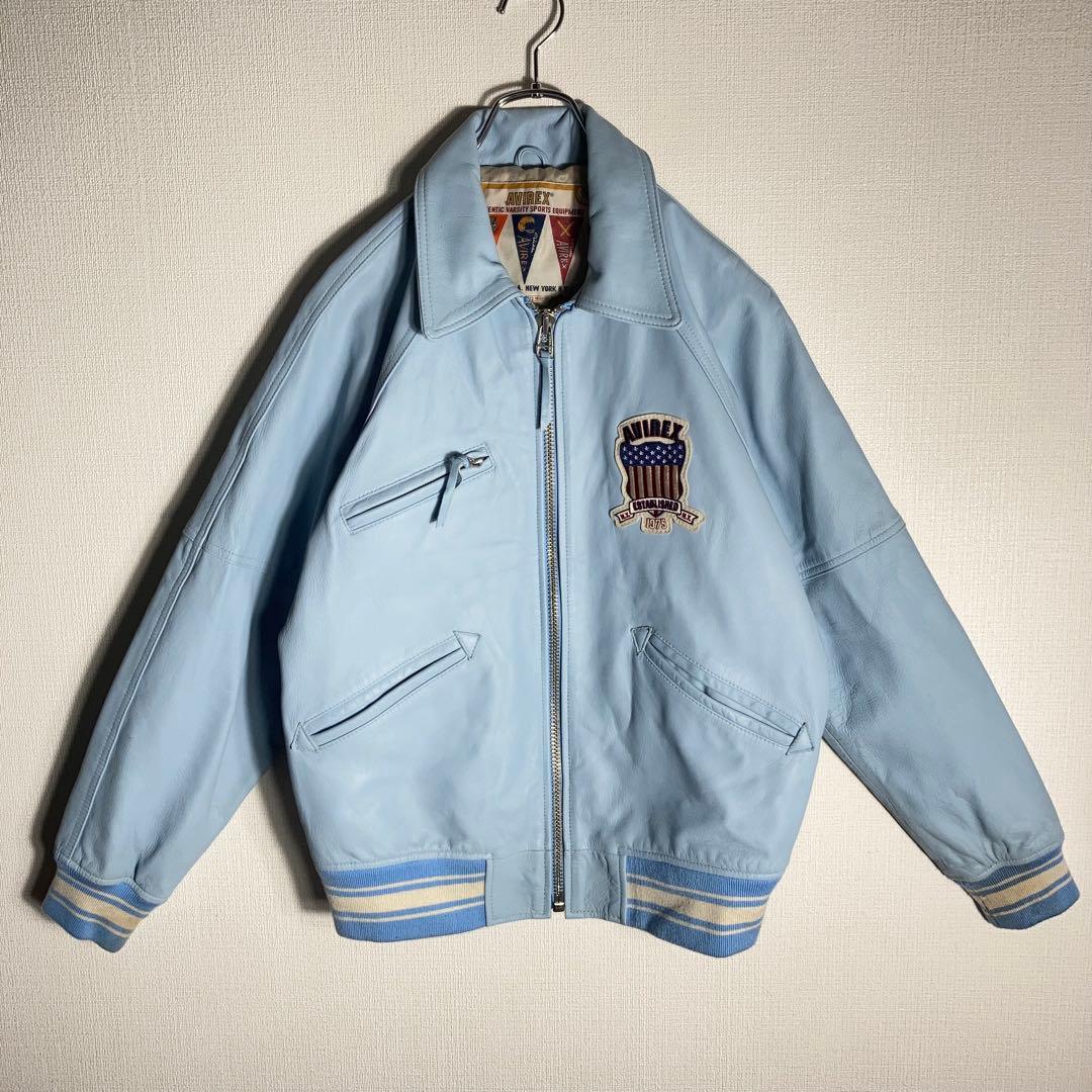 Kaneee KEIJU着用】AVIREX レザージャケット 羊革 ラッパー