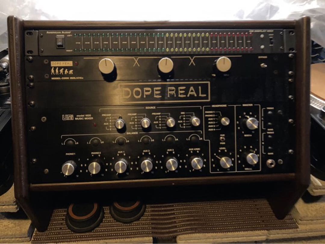 6u 木製オープンラック 通気孔付き urei