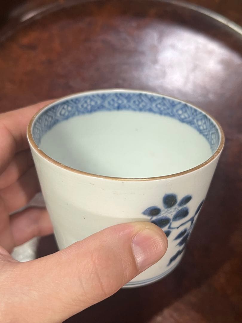 古伊万里 蕎麦猪口 あじさい 鶯 ウグイス 梅 紫陽花 民芸 民藝 青山二郎