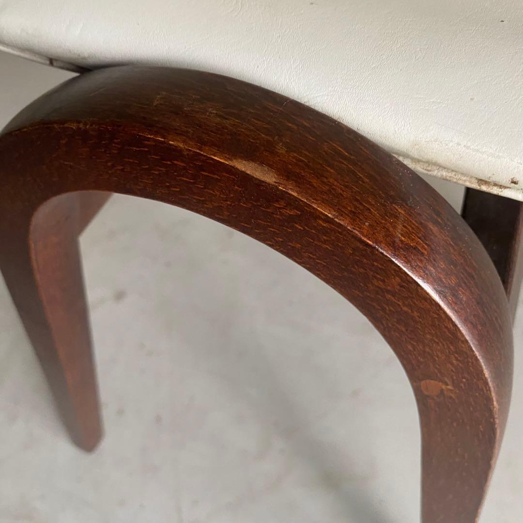 秋田木工　スタッキングスツール 剣持勇　ヴィンテージ　アンティーク　白