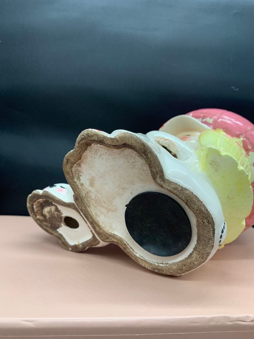 内藤ルネ JUDY 陶器 貯金箱 ピンクの帽子