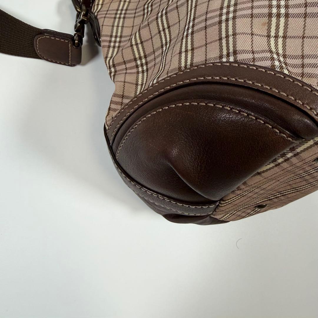 【美品】バーバリーブルーレーベル　ショルダーバッグ　2way ナイロン　ピンク