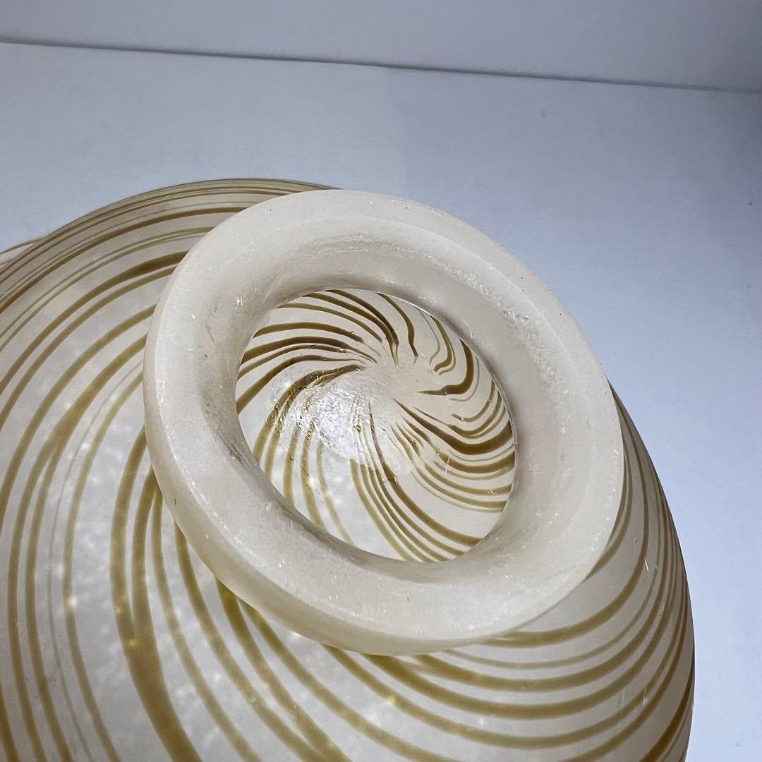 ☆茶③ 山下瑠風 義山 忍冬 ガラス 平茶碗 共箱 口径14.3