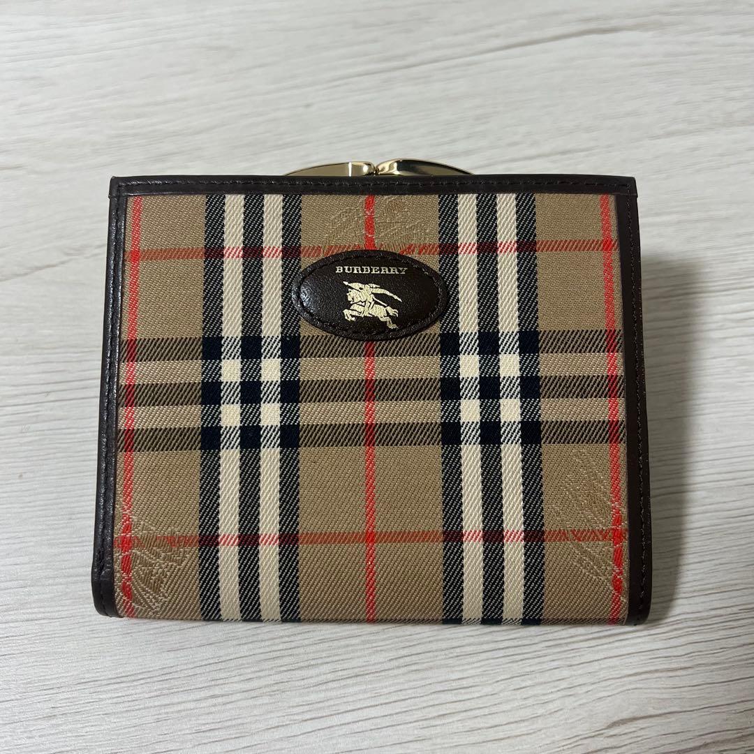 BURBERRY バーバリー ノバチェック がま口 財布 ヴィンテージ 正規品