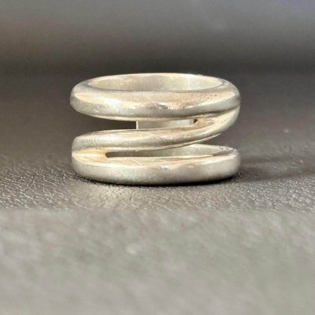 【ティファニー】ダイアゴナル リング 指輪 約8号 シルバー 925 オールド