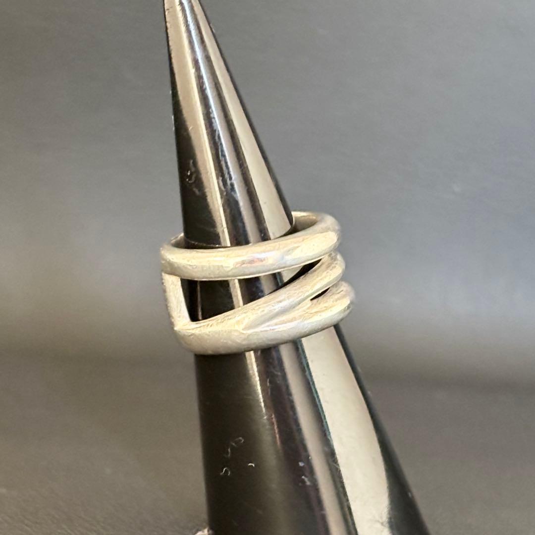 【ティファニー】ダイアゴナル リング 指輪 約8号 シルバー 925 オールド