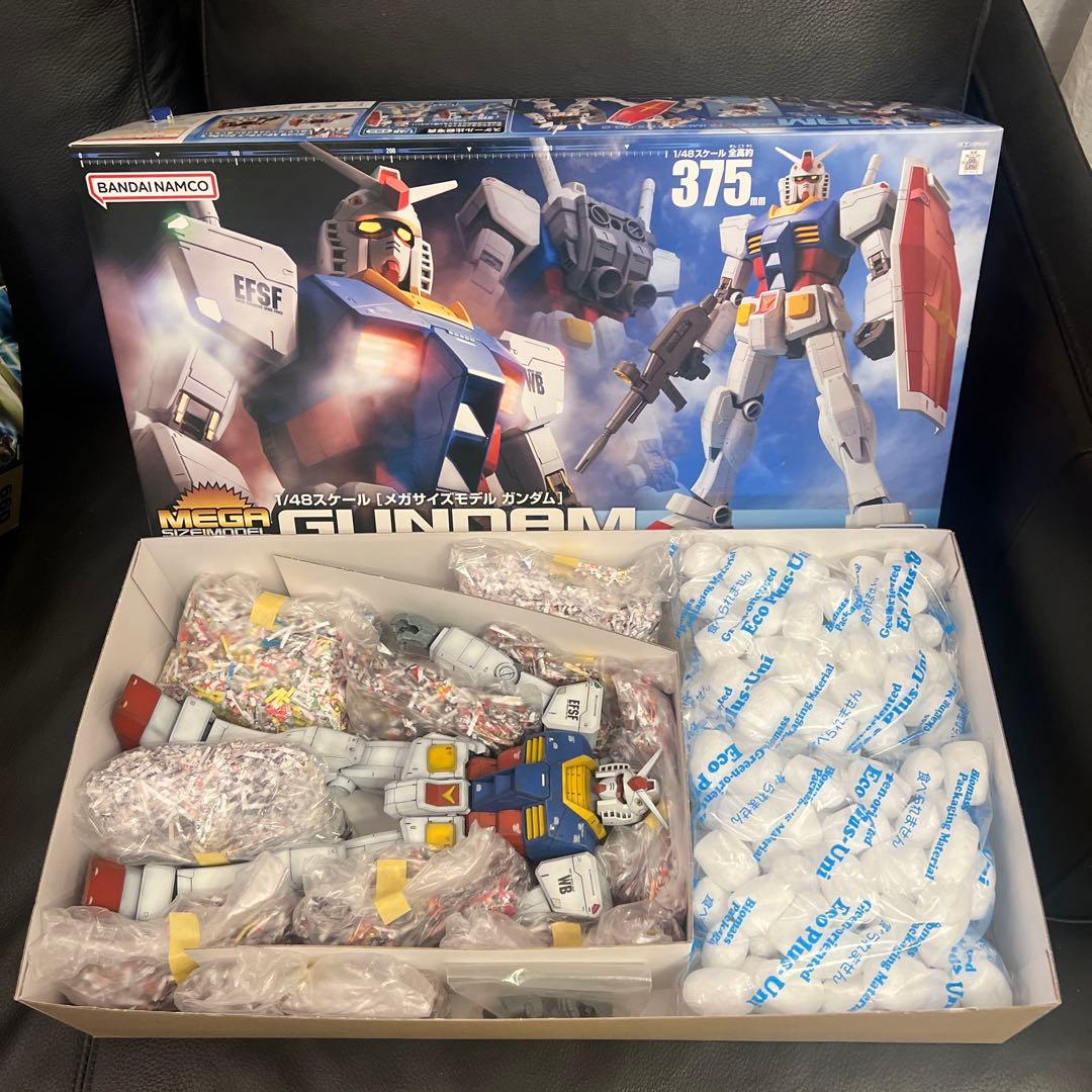 1/48 メガサイズ RX-78-2 ガンダム ウェザリング 素組 完成品 ウェザリング塗装・完成品】1/48 メガサイズモデル RX-78-2ガンダム
