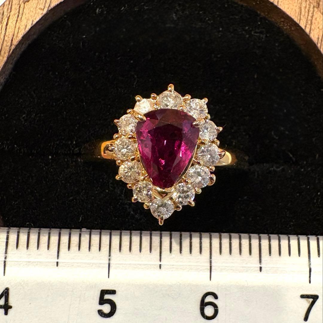 noah　天然ルビー 1.04ct 18金 リング 12号 鑑別付