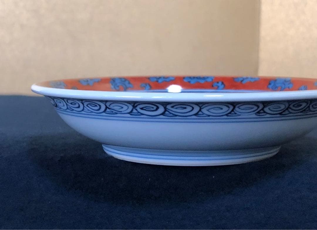 《レ》源右衛門作 有田 緑彩唐草 小皿5客 銘々皿 共箱　251201お2