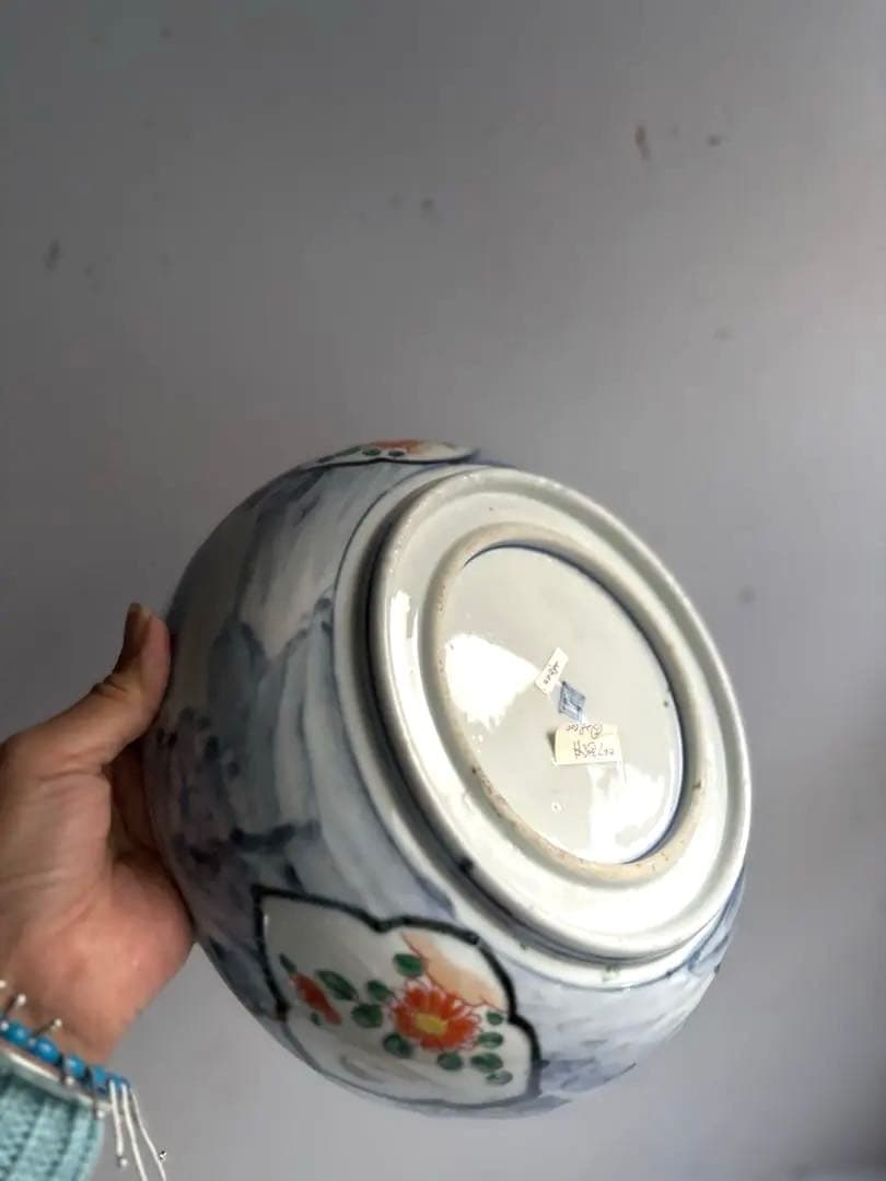 694 骨董 アンティーク 古伊万里 染付 豪華絢爛 色絵鉢 幕末 - メルカリ