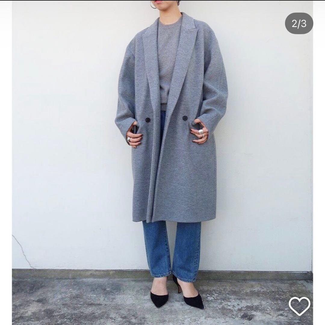 21AW✨エイトン SUPER140 BOUMOU メルトン チェスターコート - メルカリ