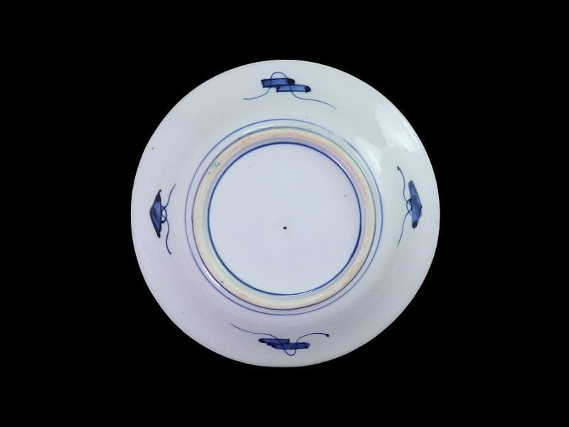 古伊万里 色絵 団龍紋に宝珠 花の図 7寸皿 3枚