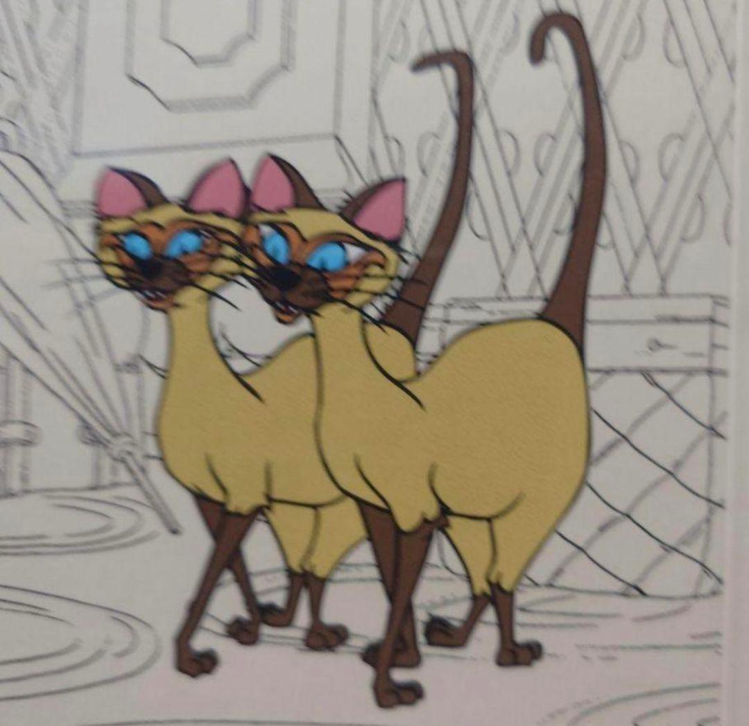 ディズニー限定品★わんわん物語 サイとアム シャム猫 アートギャラリ