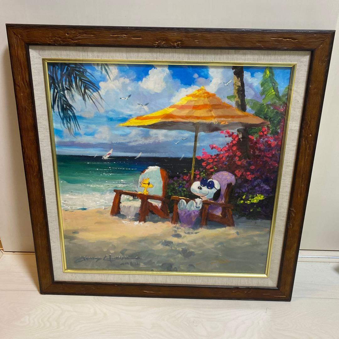 絵画　スヌーピー TOM EVERHART トム・エバハート スヌーピー MY MAIN SQUEEZE ハンド