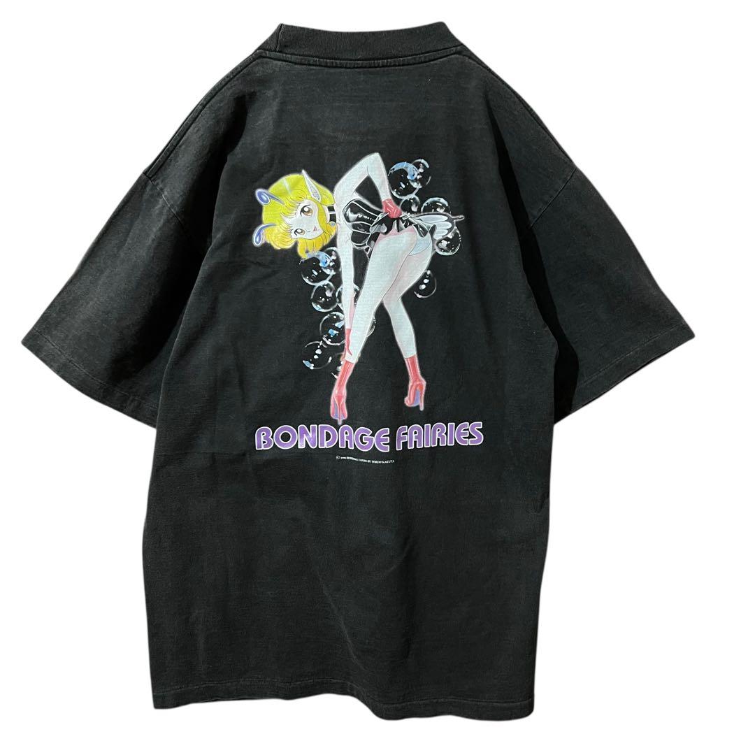 ボンデージフェアリーズ Tシャツ ブラック プリント ヴィンテージ L