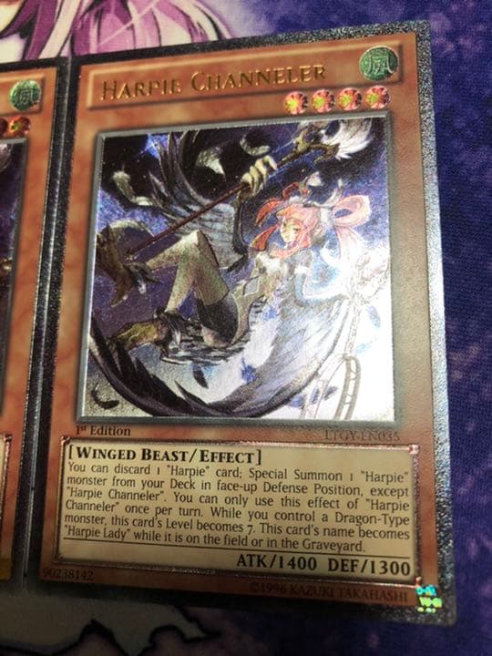 遊戯王 英語 EU版 ハーピィチャネラー 1st レリーフ 3枚