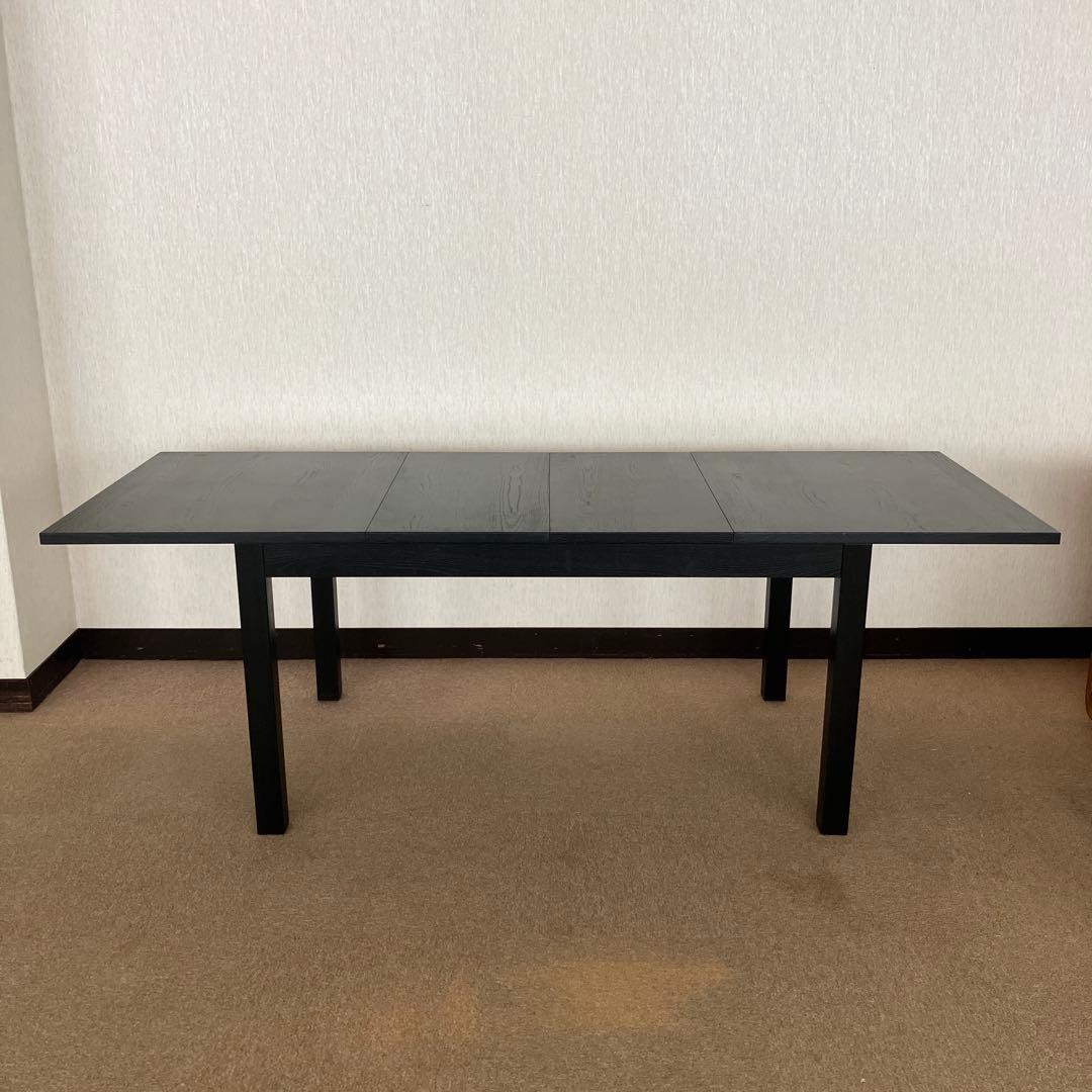 IKEA イケア　伸長式ダイニングテーブル　BJURSTA ブラック　傷あり