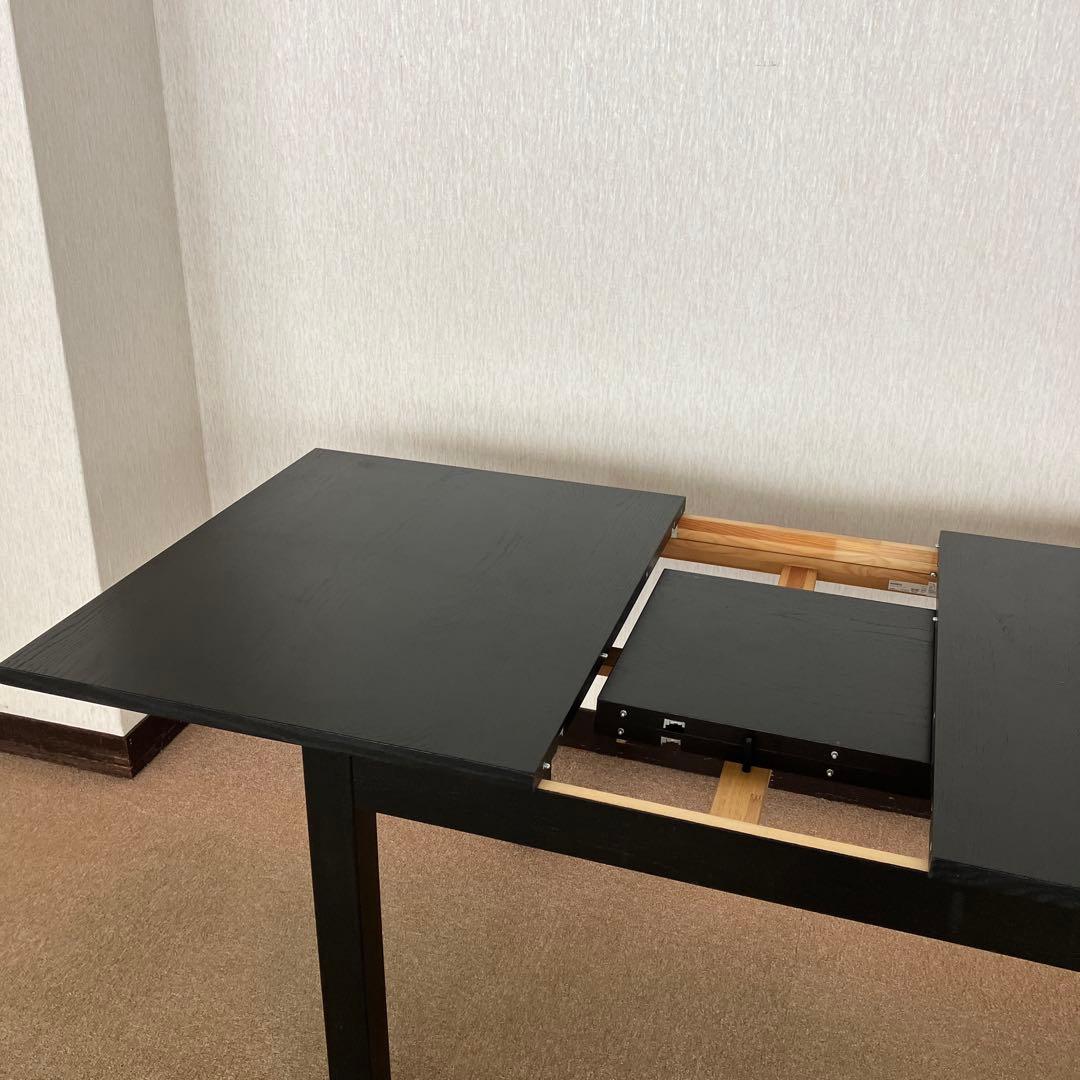 IKEA イケア　伸長式ダイニングテーブル　BJURSTA ブラック　傷あり