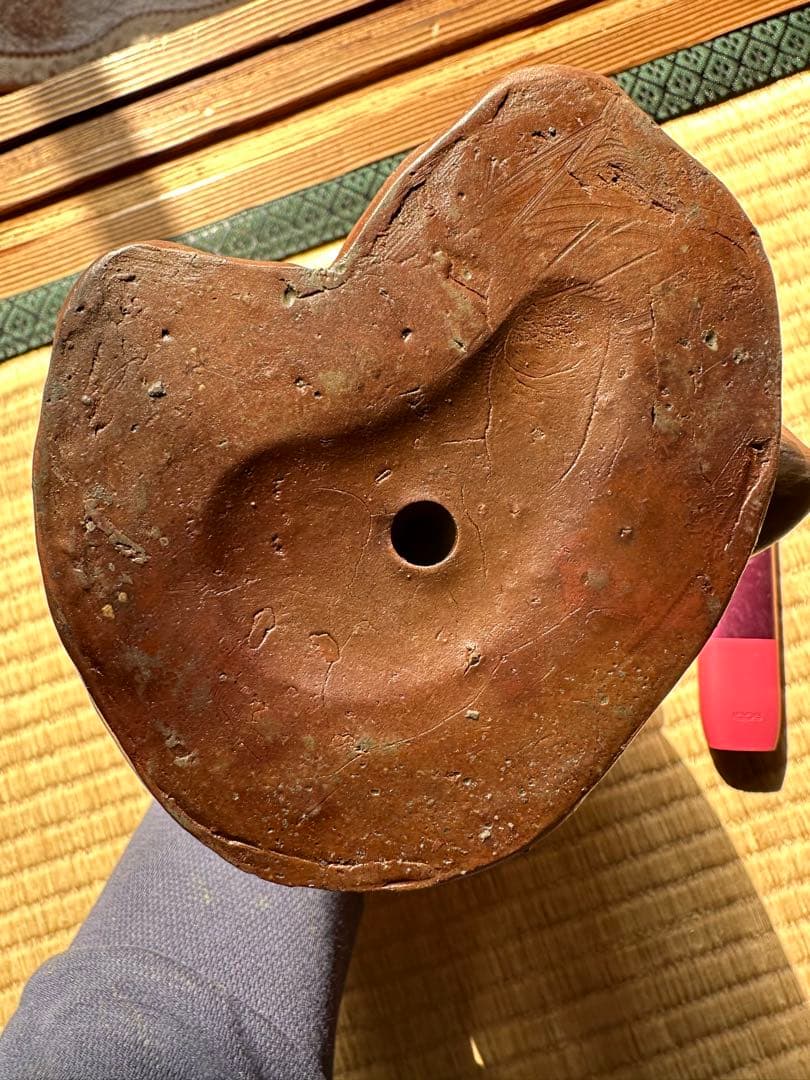 備前焼製布袋様、縁起物