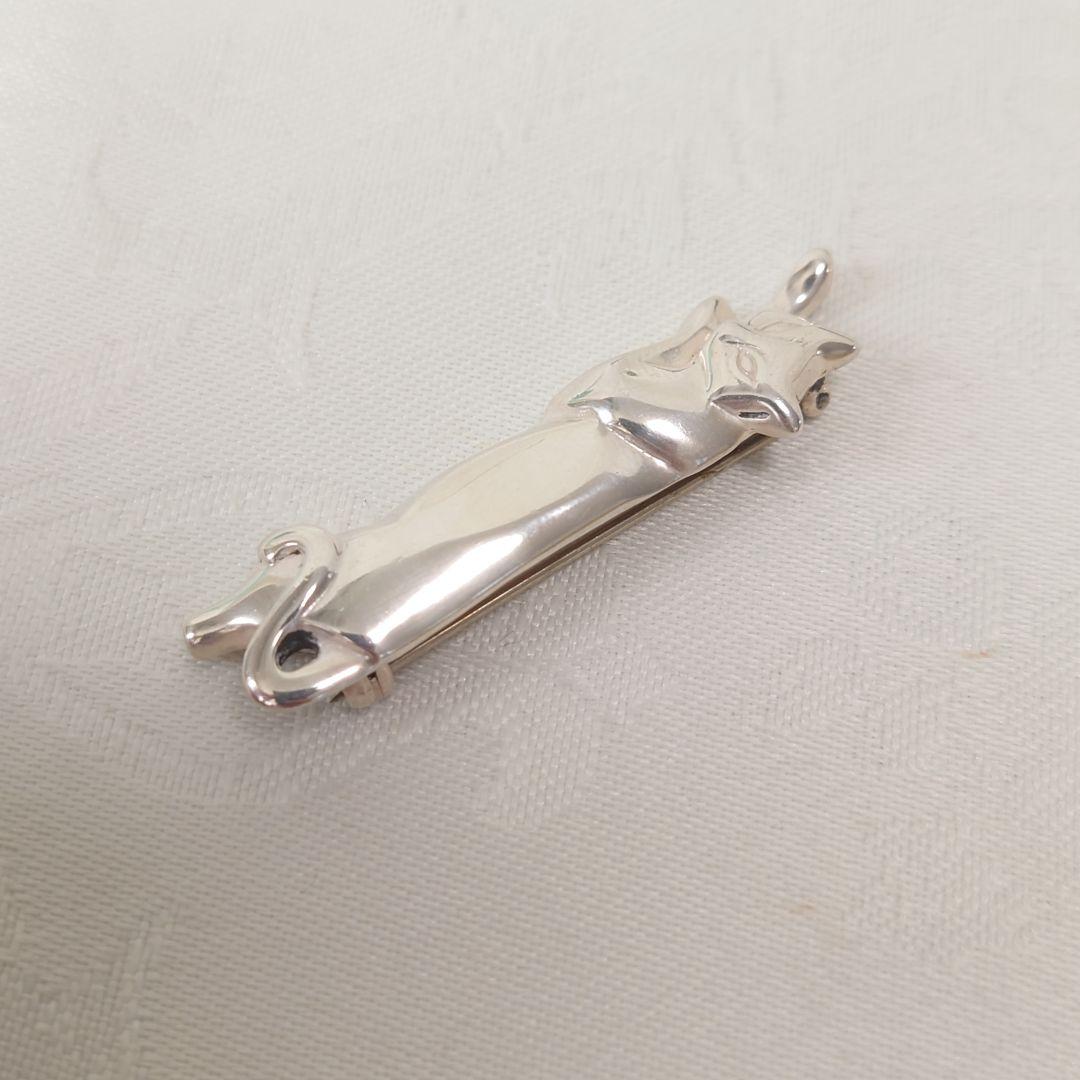 希少】TIFFANY ティファニー 猫 ブローチ 2318