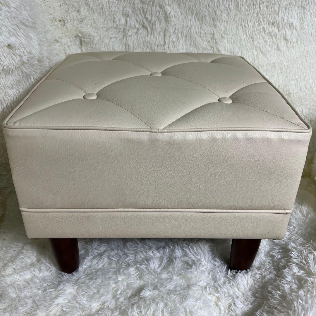 廃盤カラー karimoku カリモク60 オットマン スツール アイボリー