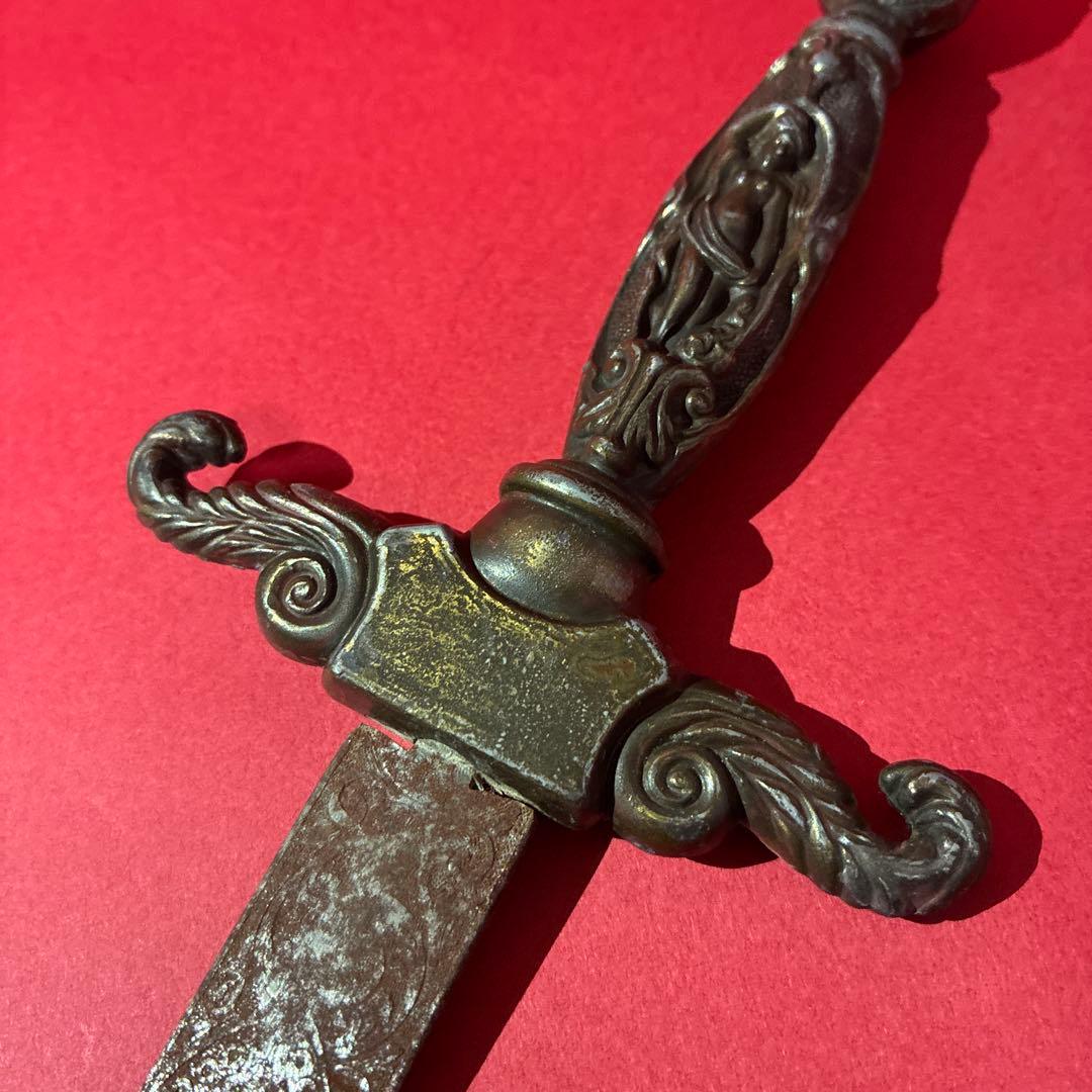 時代物100年以上前アンティークショートソード　剣　洋刀模造刀骨董置物ブロカント