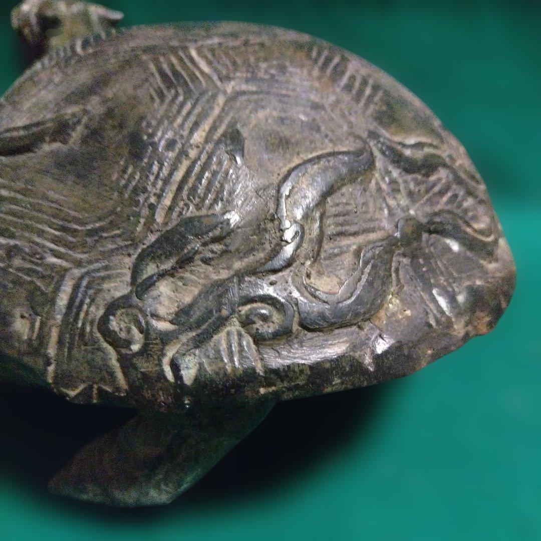 ブロンズ亀の彫刻 霊獣 銅製