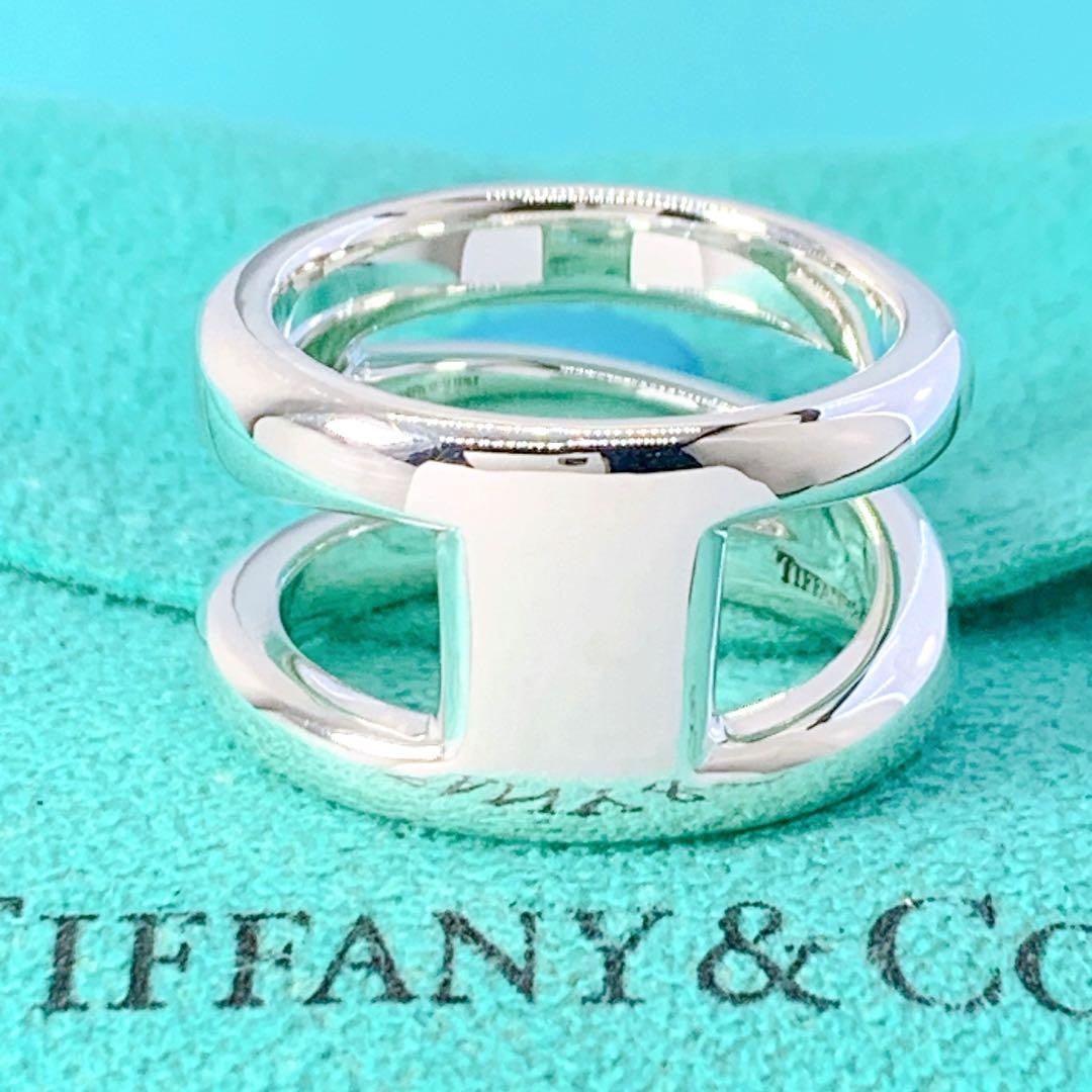 美品 ティファニー ダイアゴナル リング 約8号 シルバー925