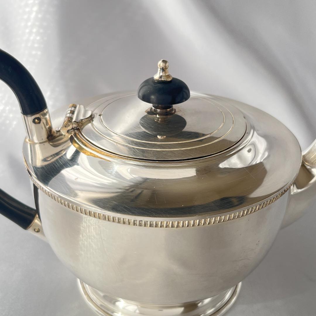 【 Garrard & Co. 】 アールデコ ティーポット【シルバープレート】