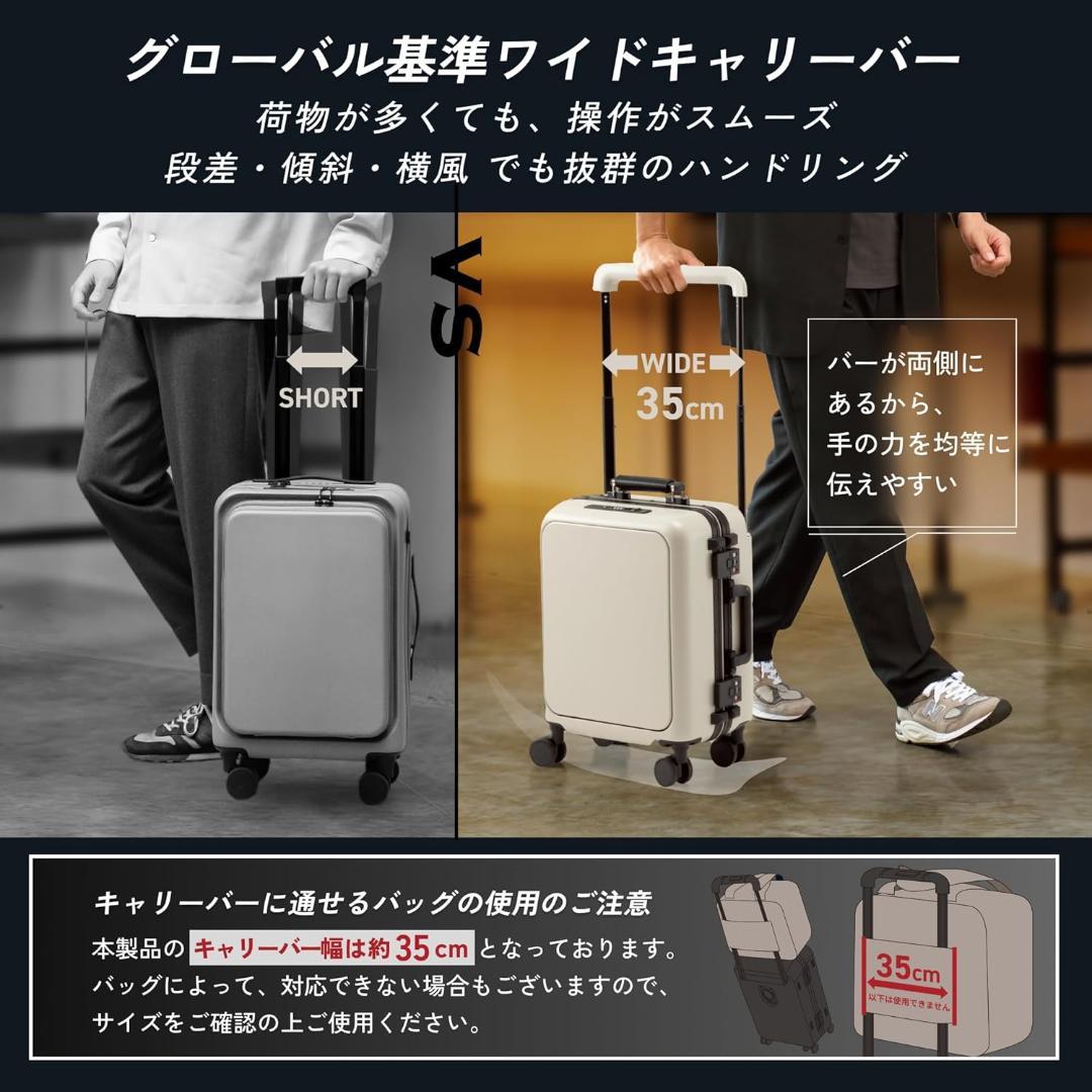 MAIMO スーツケース S 機内持込 フロント開閉 黒｜極美⭐︎ MAIMO PROTES